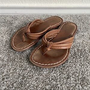 Bernardo Miami Thong Sandals Womens 5 M brown Leather Flats Slip On flip flops